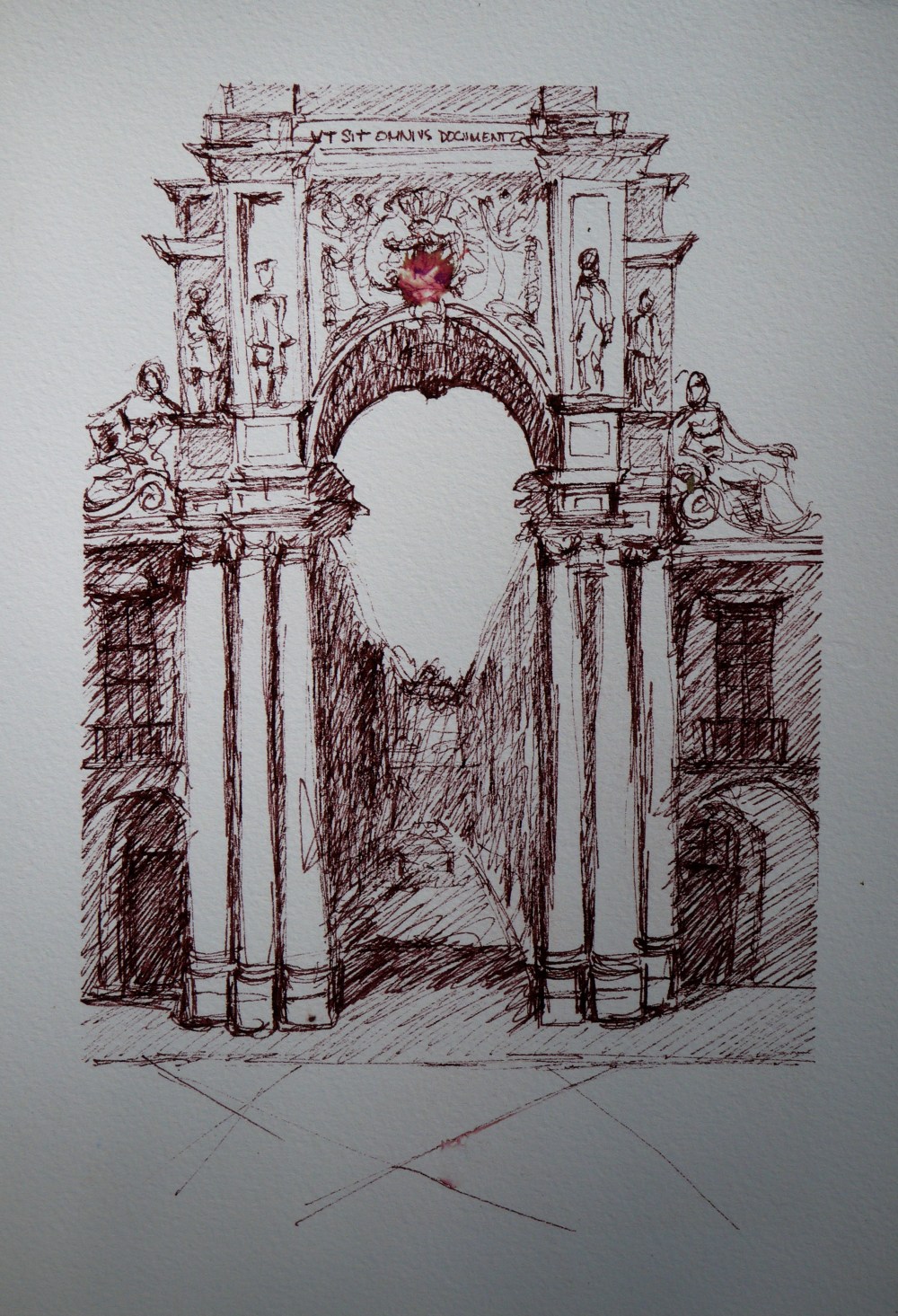 drawing, Lisbon square