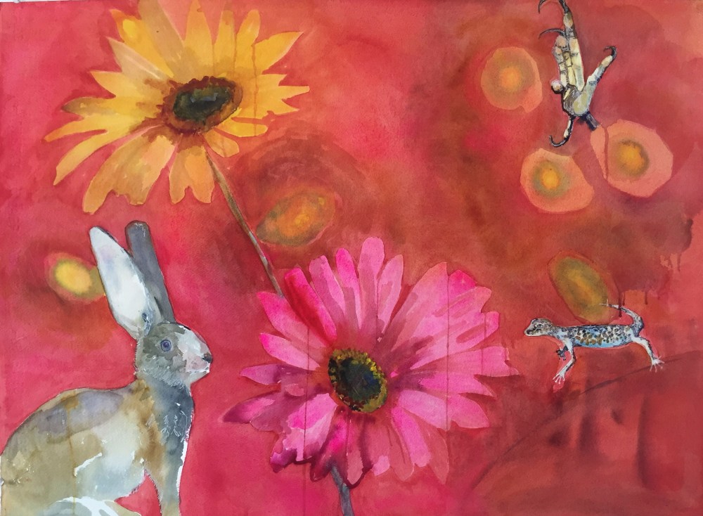 8-rabbit-on-red-wc-30-x-22-800